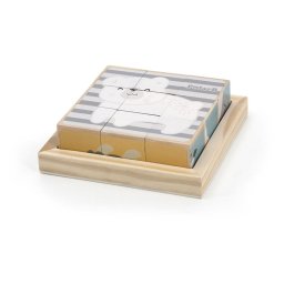 Wooden puzzle cubes Viga animals 9 pieces