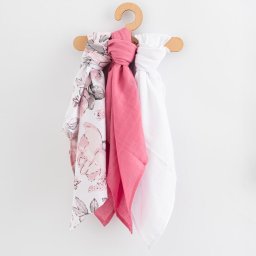 Muslin nappy New Baby 60x80 cm 3 pieces GIRL
