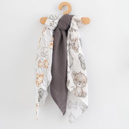 Cotton diapers with print New Baby 70x80 cm 3 pcs UNI