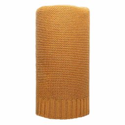 Bamboo knitted blanket NEW BABY 100x80 cm mustard