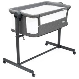 Patut Rose Baby Mix bedside crib grey