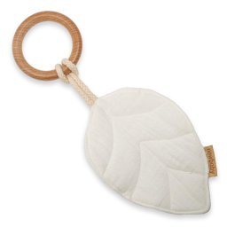 Baby teether New Baby Leaf white