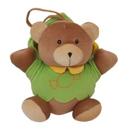 Baby Mix Teddy Bear Green Plush Toy with Playing Machine