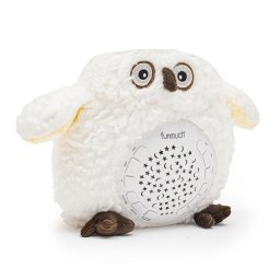 Stuffed owl with projector