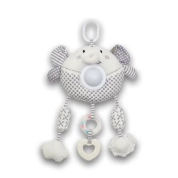 Plush hanging toy elephant with light and music