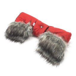 2in1 New Baby stroller sleeve with fur red