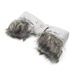 2in1 New Baby stroller sleeve with fur grey