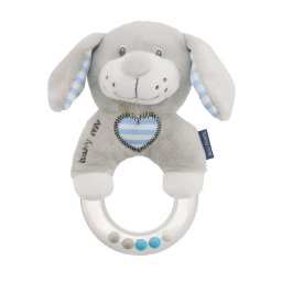 Baby Mix Plush Rattle Dog Blue