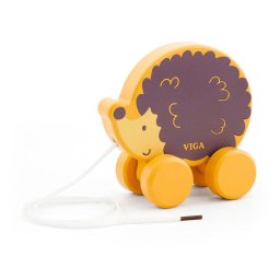 Wooden pull toy on a string Viga Hedgehog