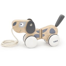 Wooden pull toy on a string Viga Dog