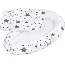 Luxury baby nest with blankets New Baby stars grey