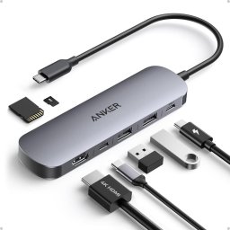 Hub Nano USB-C Multi-Port 7-in-1, 4K, 85W, Gri