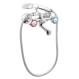 STANDARD Baterie perete cadă-duș cu accesorii crom BST11