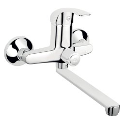 VASTO Baterie perete cadă-duș cu pipă pivotantă, 22 cm crom BVA3A