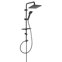 SHOWER SETS WITH RAINFALL Set bară duș fix cu pară duș mobilă negru NP24-BL