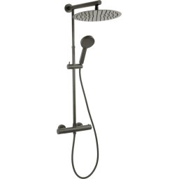 INTEGRATED SET Sistem de duș cu baterie termostatată gun metal NP75-TRV7U-GM