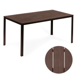 Masă de grădină cu 6 locuri 156x78 cm polywood maro