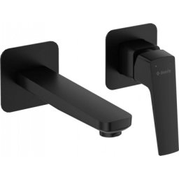 Baterie lavoar perete Deante Blur, negru mat