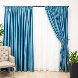 Draperie din catifea Hiko Comfy Ocean Blue, cu rejansa, 1 bucata