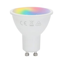Aigostar - Bec LED RGBW reglabil GU10, 4,8 W, 230 V, 3000 K + telecomandă