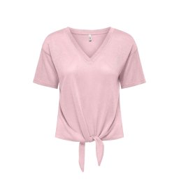 ONLY Top Onlamber Life S/S Knot Shine 15369755 13-2803 TCX pale lilac