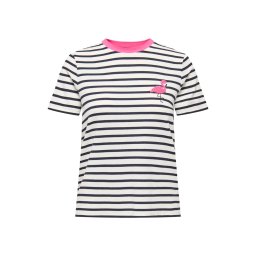 ONLY T-Shirt Onlheart Life S/S 15318959 11-4201 TCX cloud dancer/night sky/flamingo