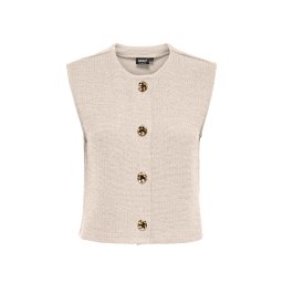 ONLY Sacou Onlvicki Button Vest Swt 15369165 14-0002 TCX pumice stone