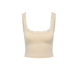 ONLY Top Onlvicky Lace Singlet Square Neck Acc 15354408 12-0911 TCX peach taffy