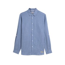SCOTCH & SODA Cămaşă Linen Striped Regular Fit 183096 410 infinity white stripe
