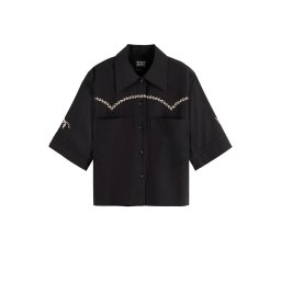 SCOTCH & SODA Cămaşă Boxy Fit Short S U9A01123T 014 meteorite