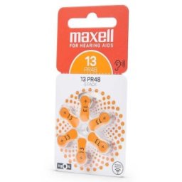 Set Baterii Zinc Air pentru Aparatul Auditiv ZA13 PR48, Maxell, 6 Bucati