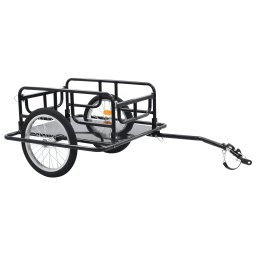 Remorca de bicicleta, negru, 130x73x48,5 cm, otel GartenMobel Dekor