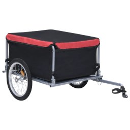 Remorca pentru bicicleta, negru si rosu, 65 kg GartenMobel Dekor