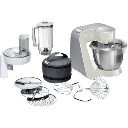 Robot de bucatarie Bosch MUM58L20, 1000 W, 7 trepte, 3.9 l, Alb-Argintiu