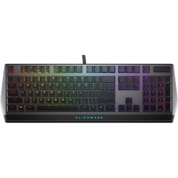 Tastatura mecanica gaming Alienware 510K, Iluminare RGB, Taste Slim, Moon Grey