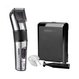 BaByliss E978E Masina de tuns cu fir/ fara fir cu accesoriu pentru tuns, Negru\Gri