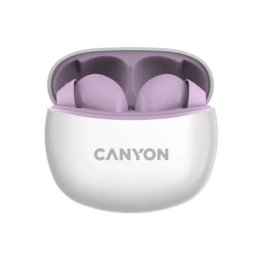 Casti True Wireless Canyon TWS-5, Bluetooth, In-Ear, Microfon, Violet
