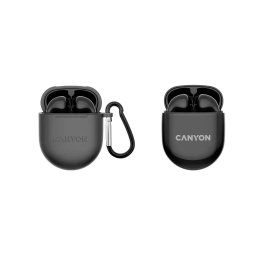 Casti True Wireless Canyon TWS-6, Bluetooth, Touch Control, Gaming Mode, Microfon, Negru