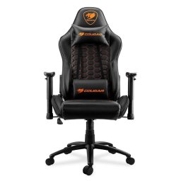 Scaun gaming Cougar Outrider, perna pentru cap si lombara, reglarea inaltimii pistonului de ridicare, Negru-Portocaliu