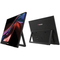 Monitor tactil portabil IPS, Verbatim 32400, 14 inch, Light Full HD 1920x1080,USB-C, mini HDMI, Boxe, 60Hz, 10 ms, Negru