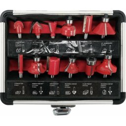 Set 12 freze pentru lemn, 6mm, Rosu