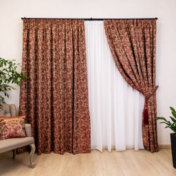 Set 2 draperii Hiko ROYAL SHINE bordeaux, cu rejansa