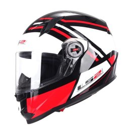 Casca moto LS2 FF-358 (Rosu-Alb-Negru) L