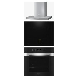 Pachet incorporabil Miele - Cuptor electric H 2861-1 B, 76 l + Plita inductie KM 7361 FL, 60 cm + Hota semineu DAW 1620, 60 cm, 640 m³/h