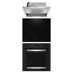 Pachet incorporabil Miele - Cuptor electric H 2465 B Active, 76 l + Plita inductie KM 7363 FL, 60 cm + Hota telescopica DAS 2620, Con@ctivity, 60 cm, 555 m³/h
