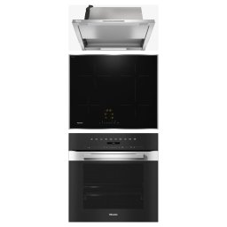 Pachet incorporabil Miele - Cuptor electric H 7260 B CulinArt, 76 l + Plita inductie KM 7363 FR, 60 cm + Hota telescopica DAS 4620, 60 cm, 602 m³/h, Con@ctivity