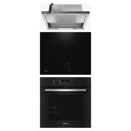 Pachet incorporabil Miele - Cuptor electric H 2766-1 BP, 76 l + Plita inductie KM 7361 FL, 60 cm + Hota telescopica DAS 4630, 720 m³/h, 60 cm, Con@ctivity
