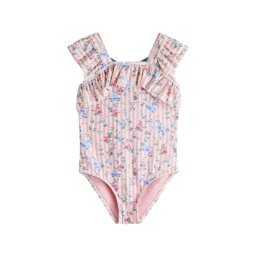 LAURA ASHLEY Costum de baie întreg albastru cobalt / roz