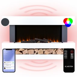 Klarstein Studio Light & Fire 3 Smart, Șemineu, 1000 / 2000 W, MDF, WiFi Control (ACO7-Studio L&F 3 W)