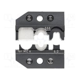 KNIPEX crimping insert for MC4 solar connectors (6 mm2), crimping pliers (for KNIPEX crimping system pliers, Item No. 97 43 xx)